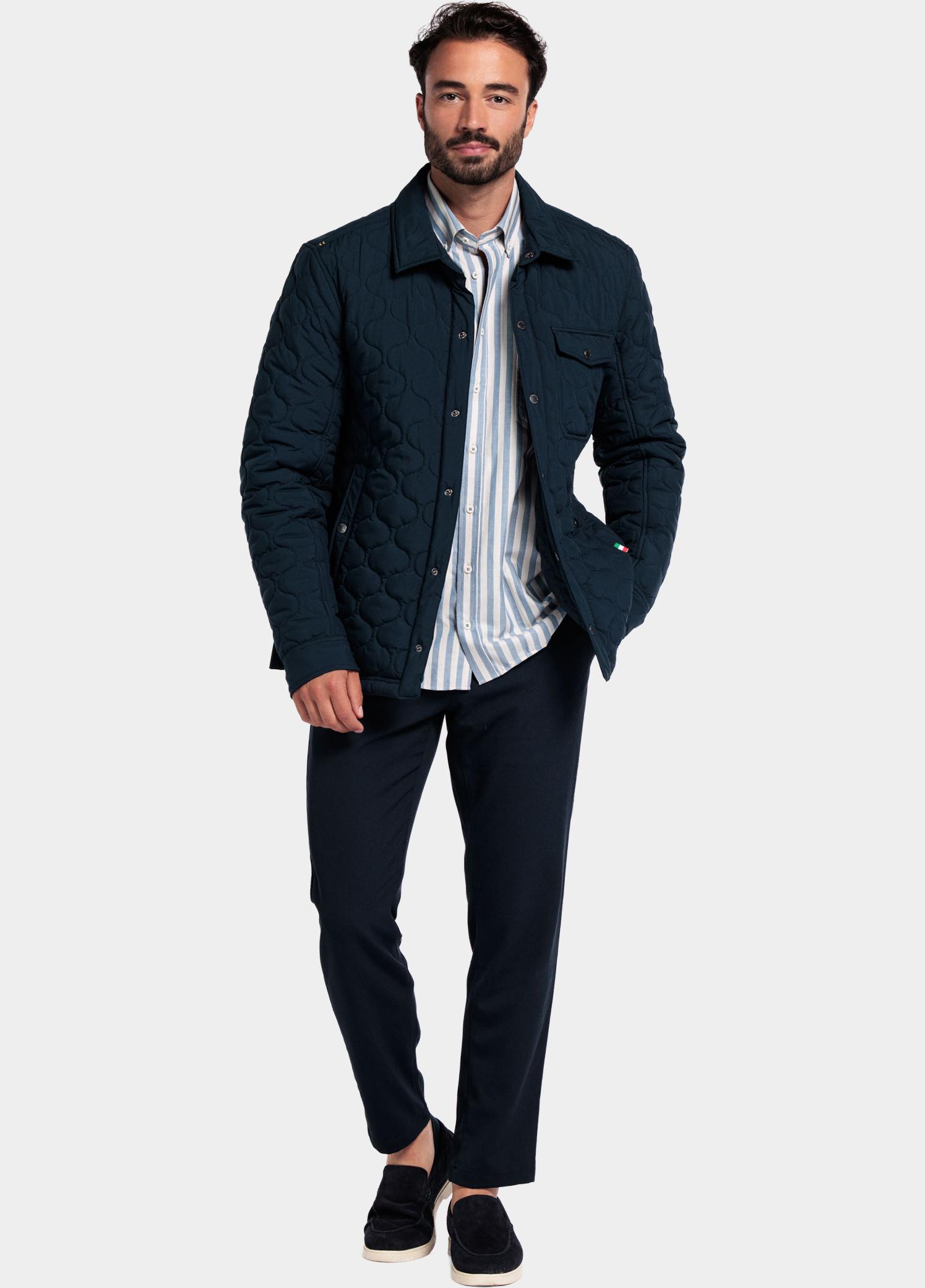 Giordano Winterjas heren Blauw Alfio Short Jacket Light Padd 522654/60