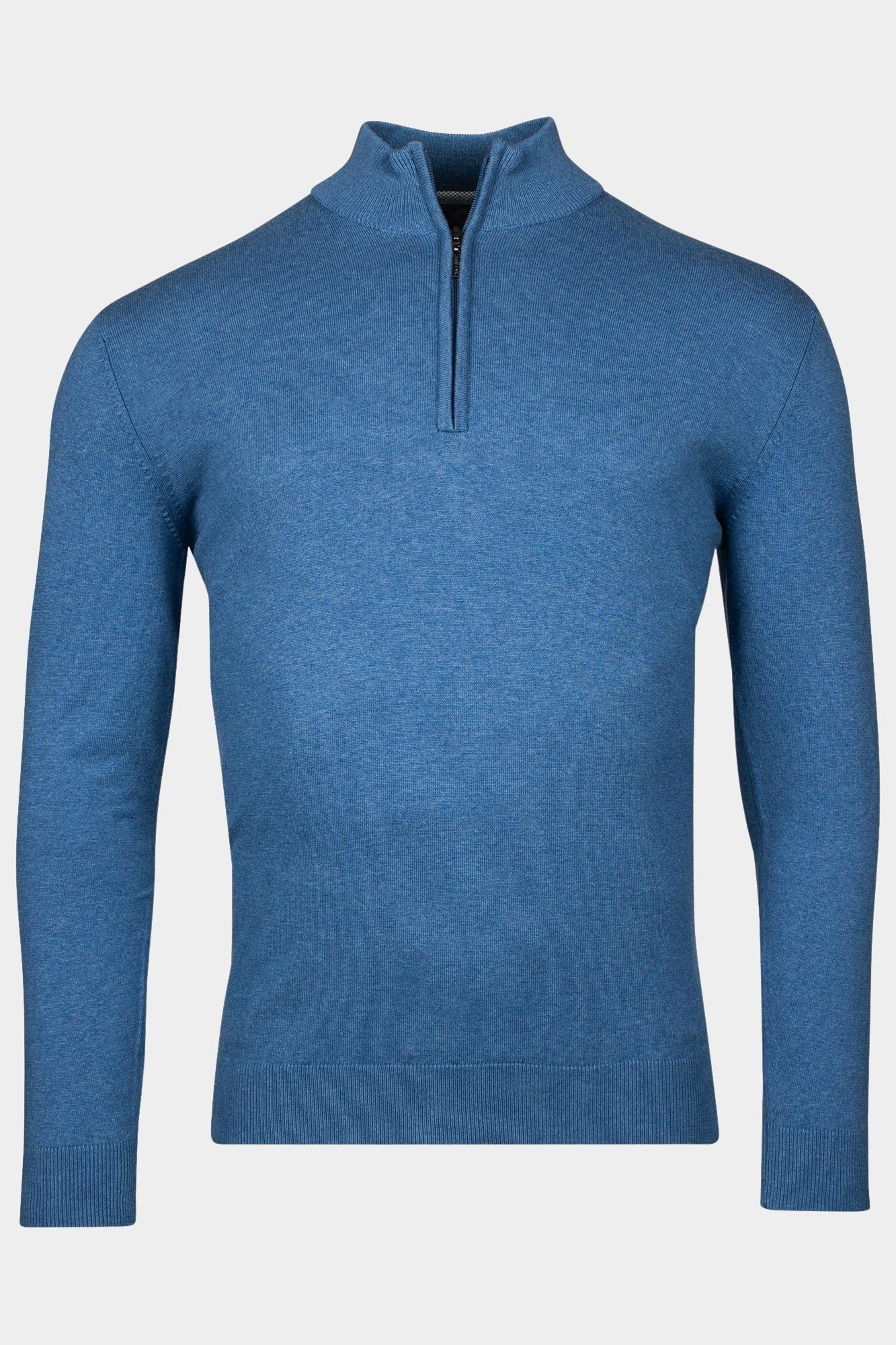 Baileys Half Zip Blauw Pullover 1/2 zip  12gg single 518400CCT-3/655