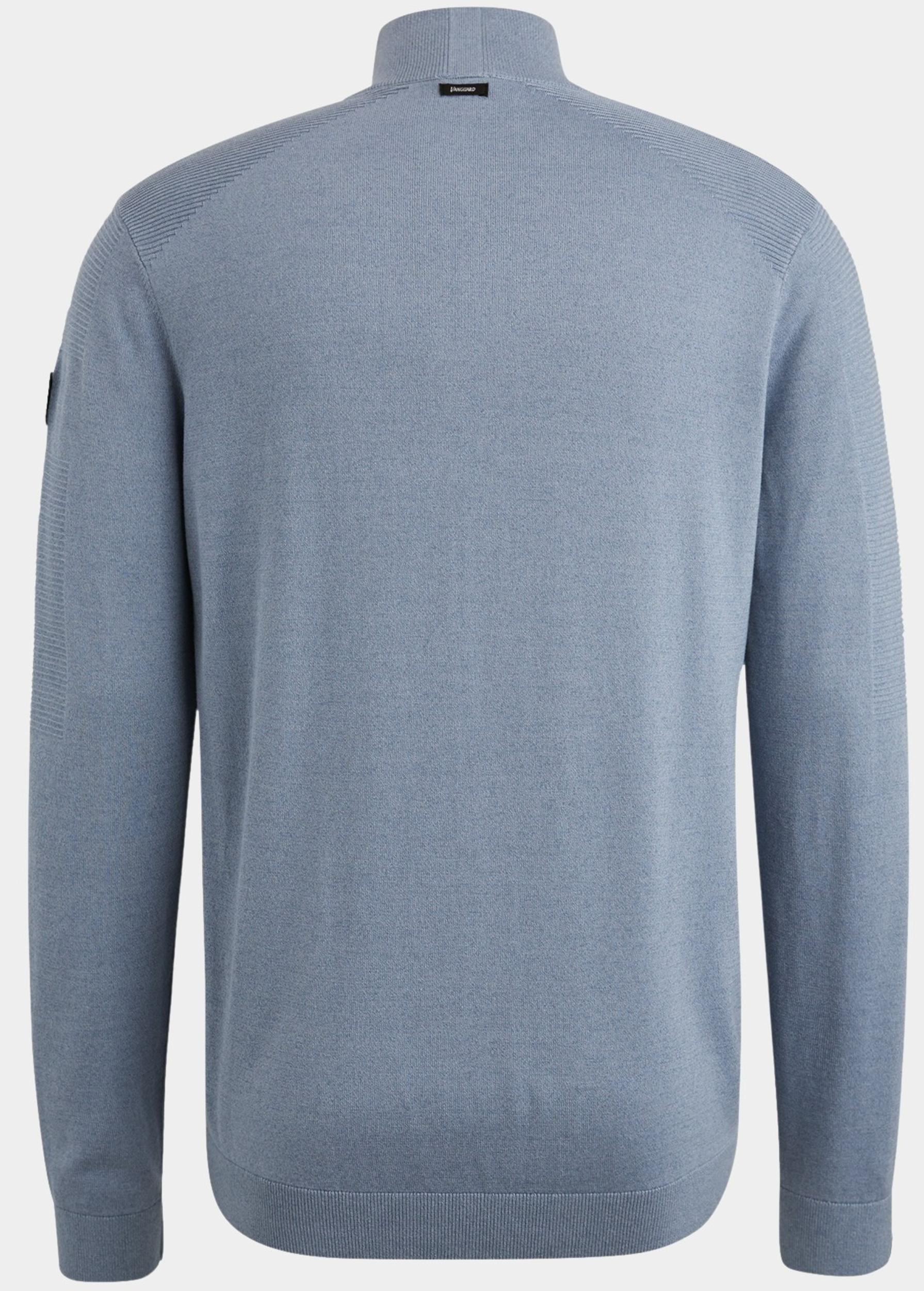 Vanguard Half Zip Blauw Half zip collar cotton modal VKW2502305/5407