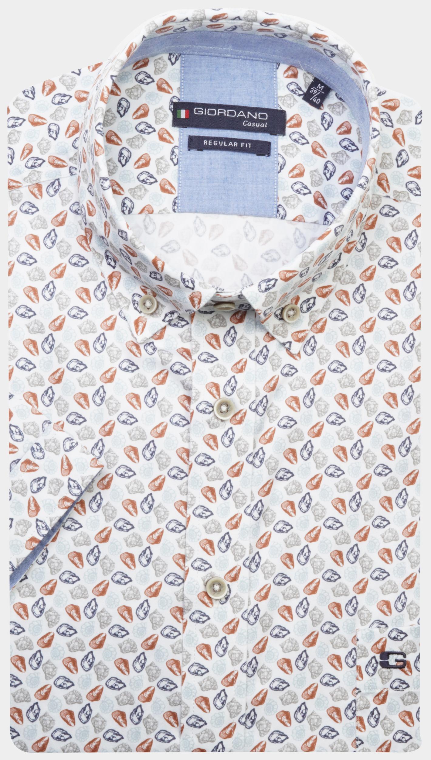 Giordano Casual hemd korte mouw Bruin League Shells Print 416027/80