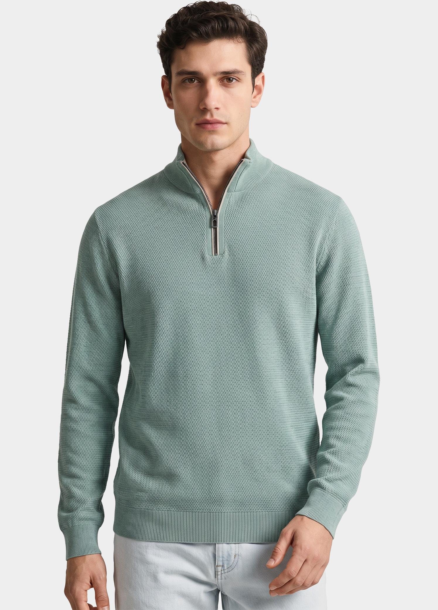 Casamoda Vest heren Groen Stricktroyer SNOS 454479000/323