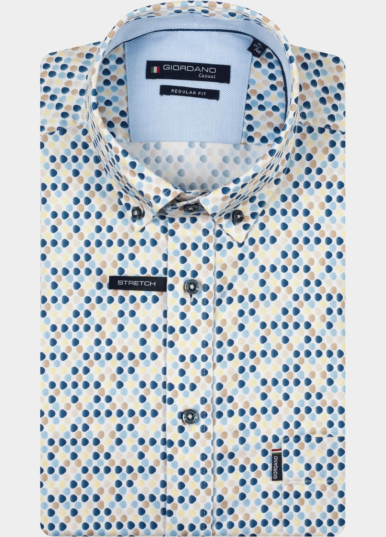 Giordano Overhemd heren Blauw Ivy Long Sleeve Button Down S 617029/60