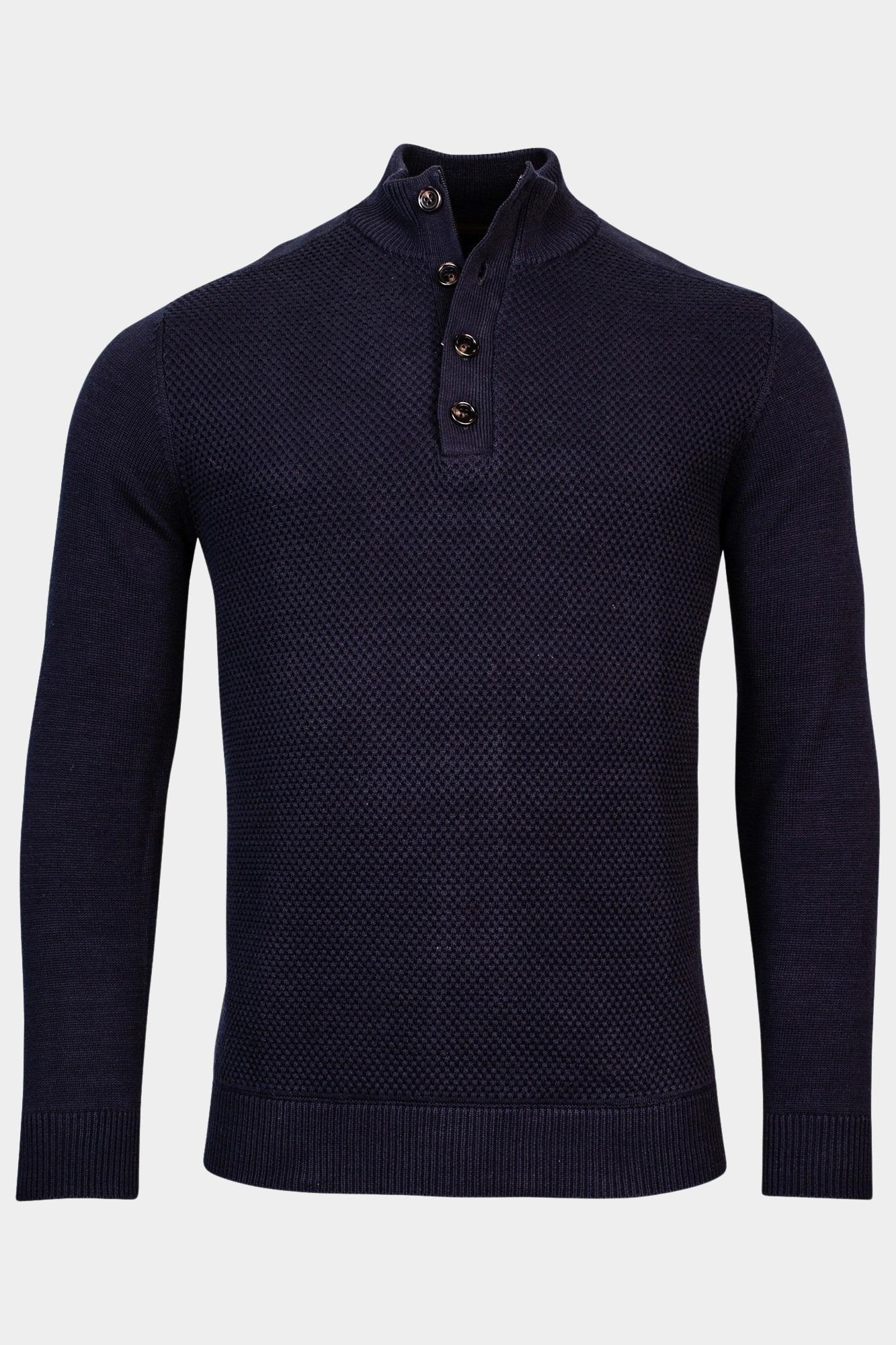 Baileys Half Zip Blauw Pullover 1/2 Zip/Buttons, Fro 328417/60