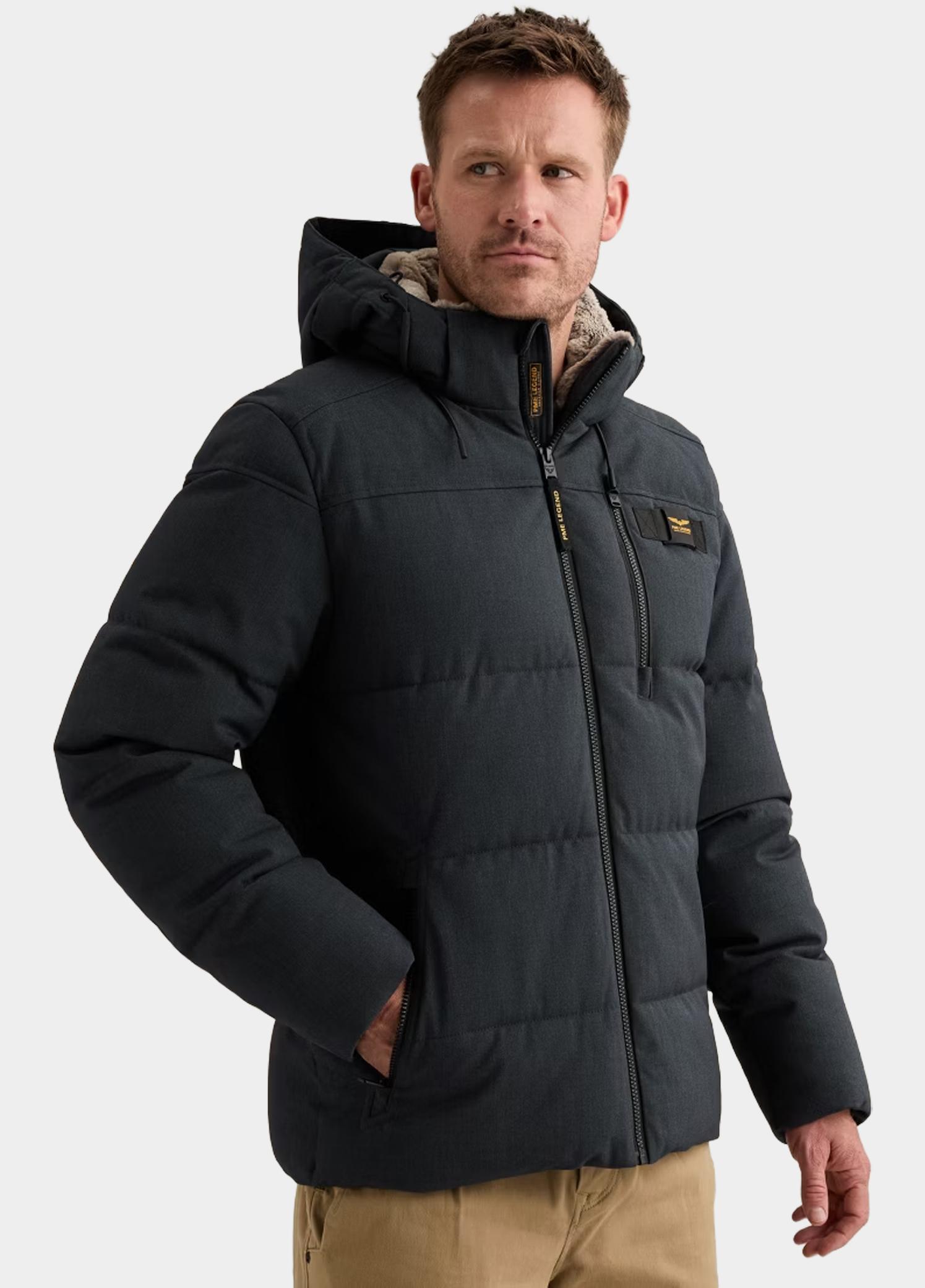 PME Legend Winterjas heren Blauw Semi long jacket YETCRAFT Mel PJA2609118/5281