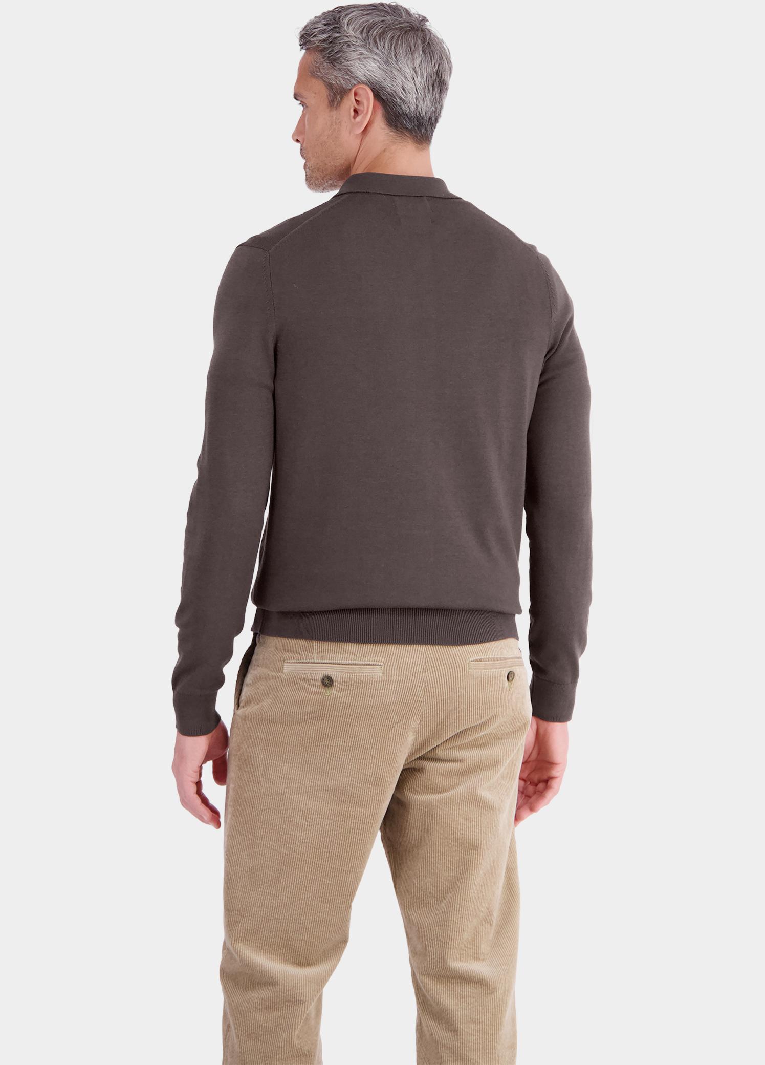 Lerros Polo lange mouwen heren Bruin  2685242/787