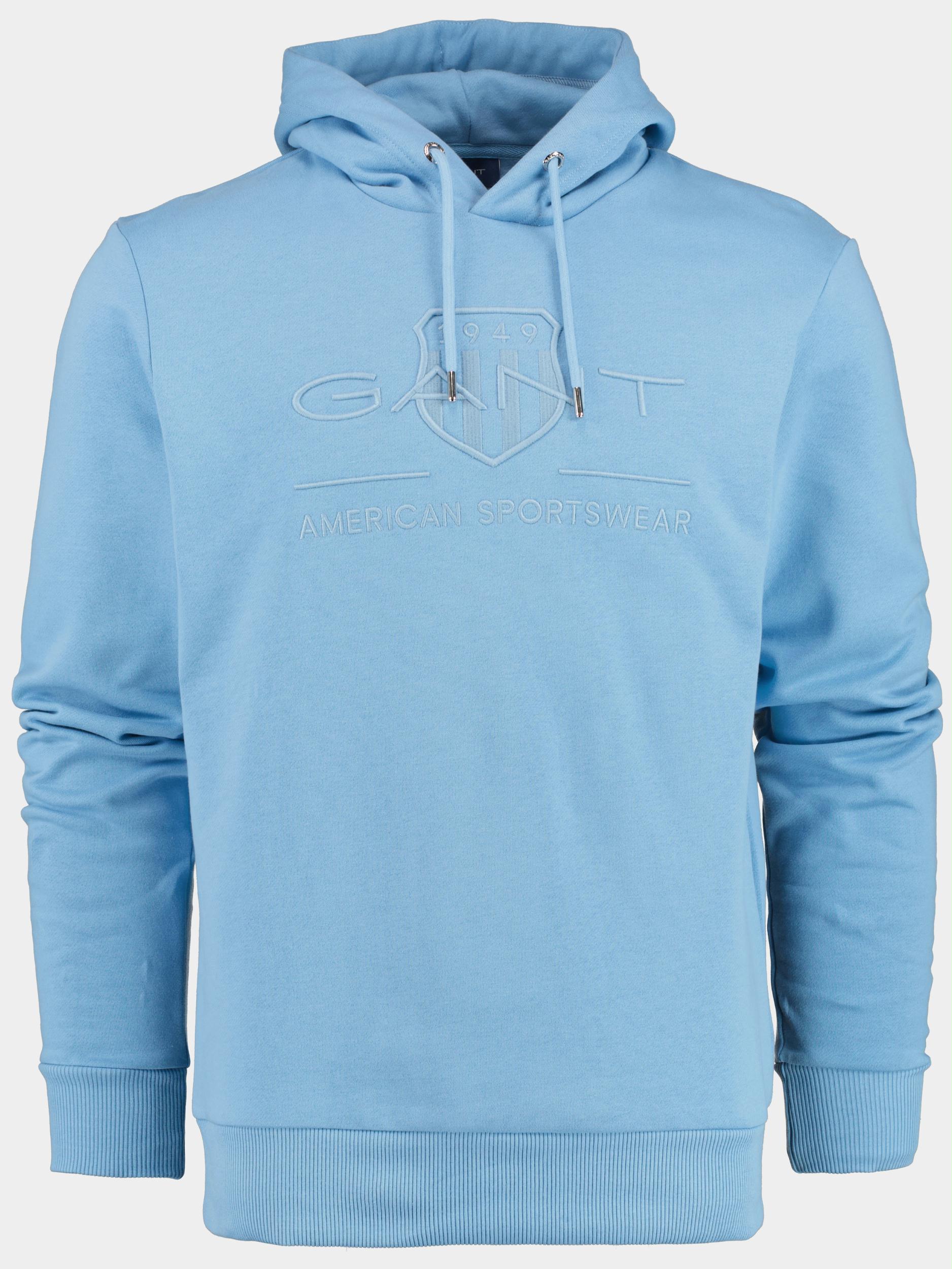 Gant Sweater Blauw Tonal Archive Shield Hood 2037020/414