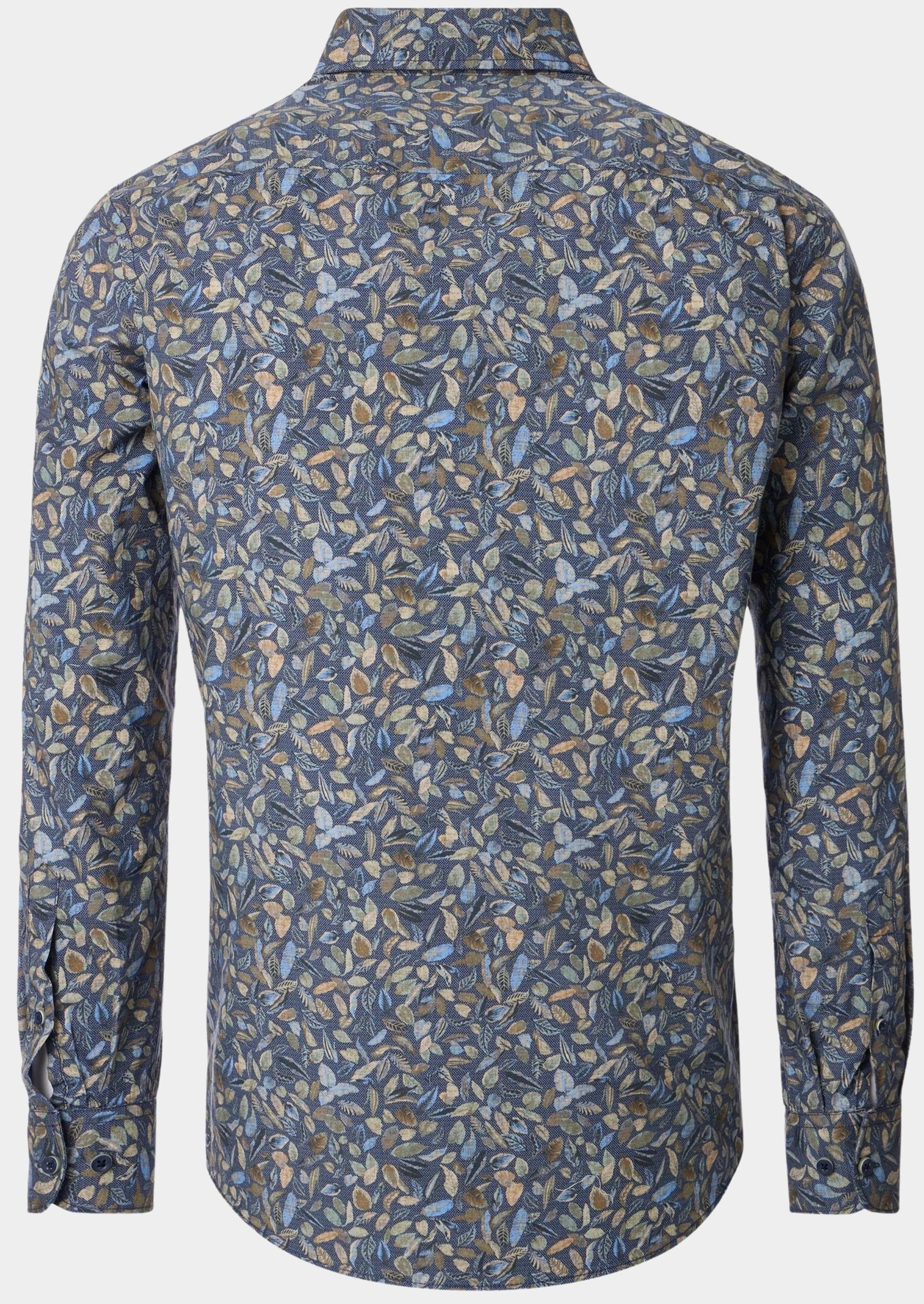 Casamoda Casual hemd lange mouw Blauw B.D. Casual Fit 454482700/100