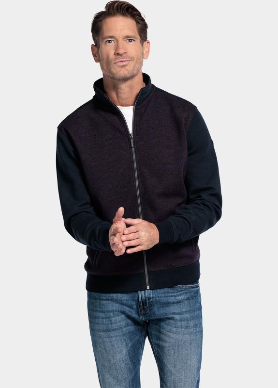 Baileys sweat vest Paars Sweat Cardigan Zip  2-tone Ja 522250/40