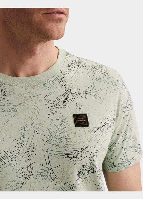 PME Legend T-shirt korte mouw Groen Short sleeve r-neck slub jers PTSS2604588/6168