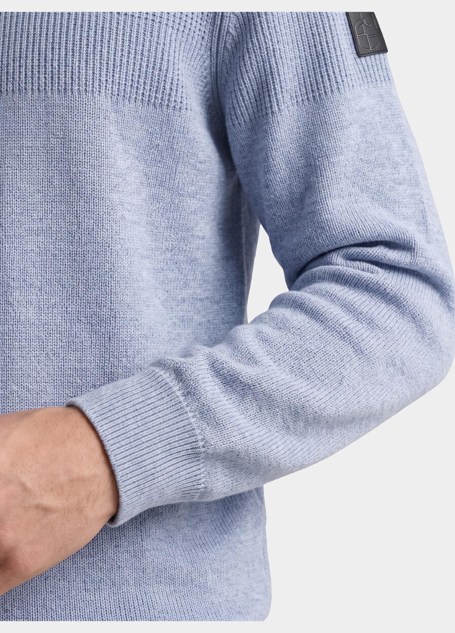 Casamoda Half Zip Blauw Stricktroyer 126280020/119
