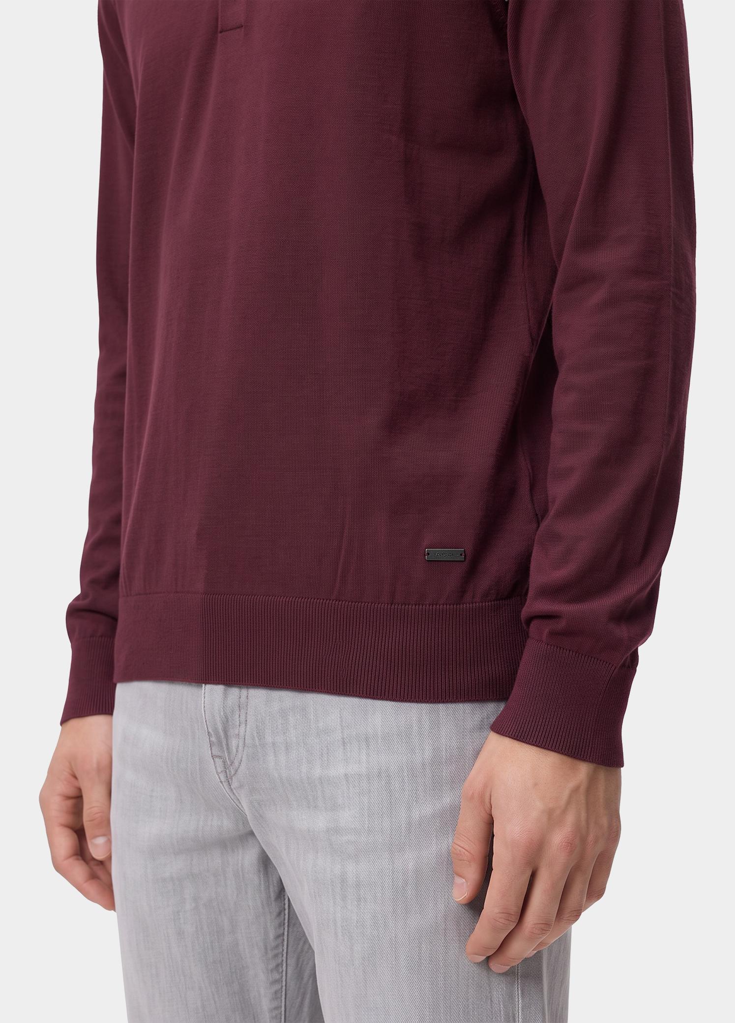 Born With Appetite Polo lange mouwen heren Rood Anton Polo Ls Merino BWA00005AN14/6009