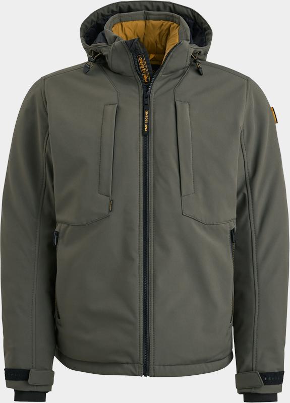 PME Legend Softshell Groen Semi long jacket HAWKDOWN Sof PJA2409140/8039