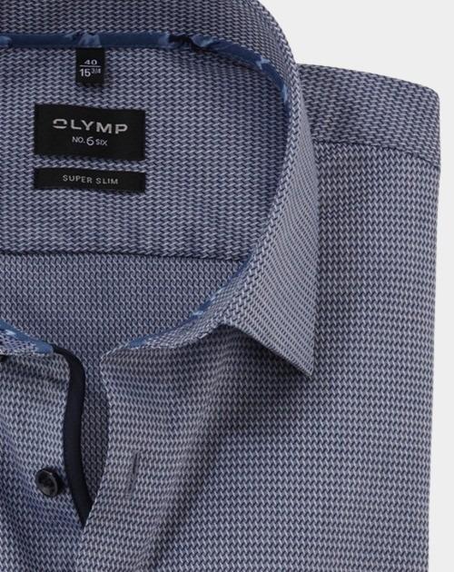 Olymp Overhemd extra lange mouw Blauw No. Six 254879/17