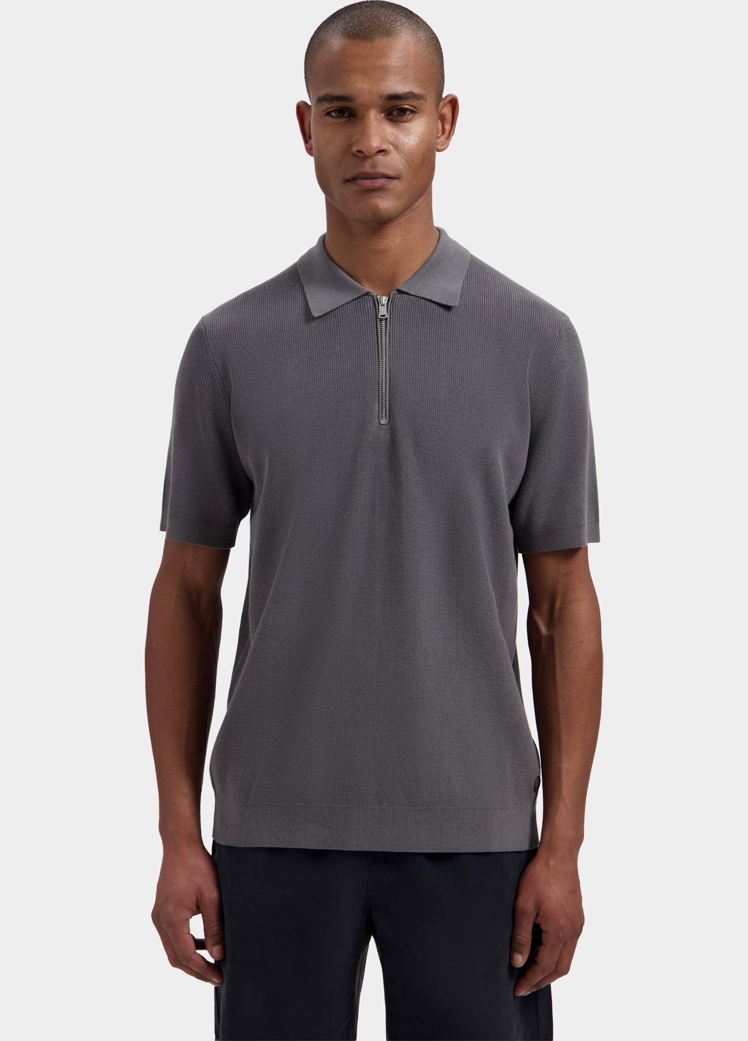 Dstrezzed Polo heren Grijs Silas Zip Polo 421158/879