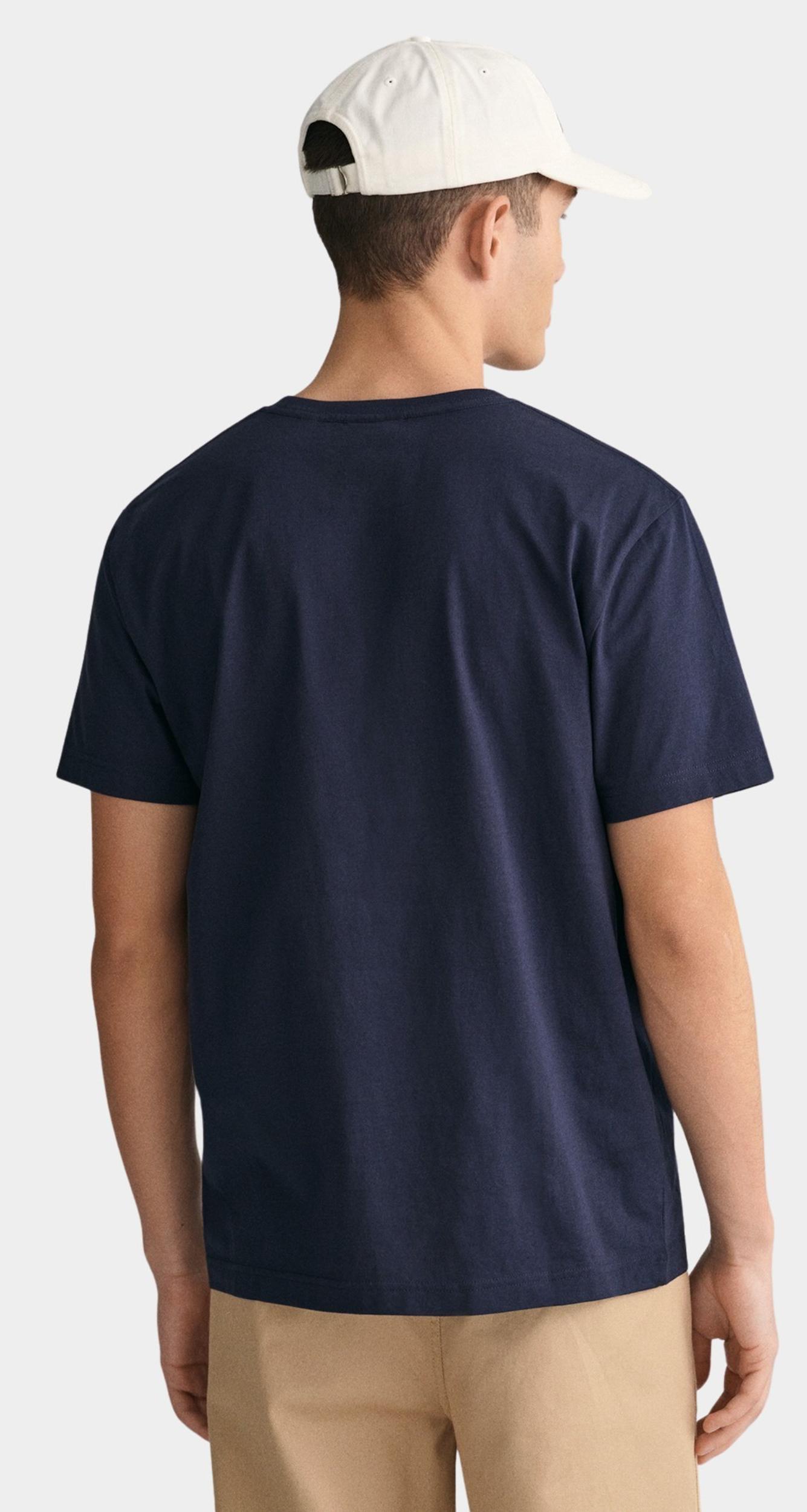 Gant T-shirt korte mouw Blauw Shield SS T-Shirt 2003184/433