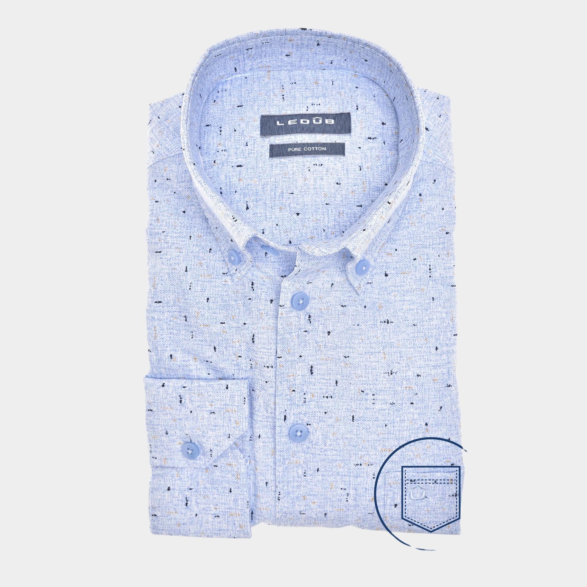 Ledub Business hemd lange mouw Blauw LE24207 MFN 5 0142440/130-000-000