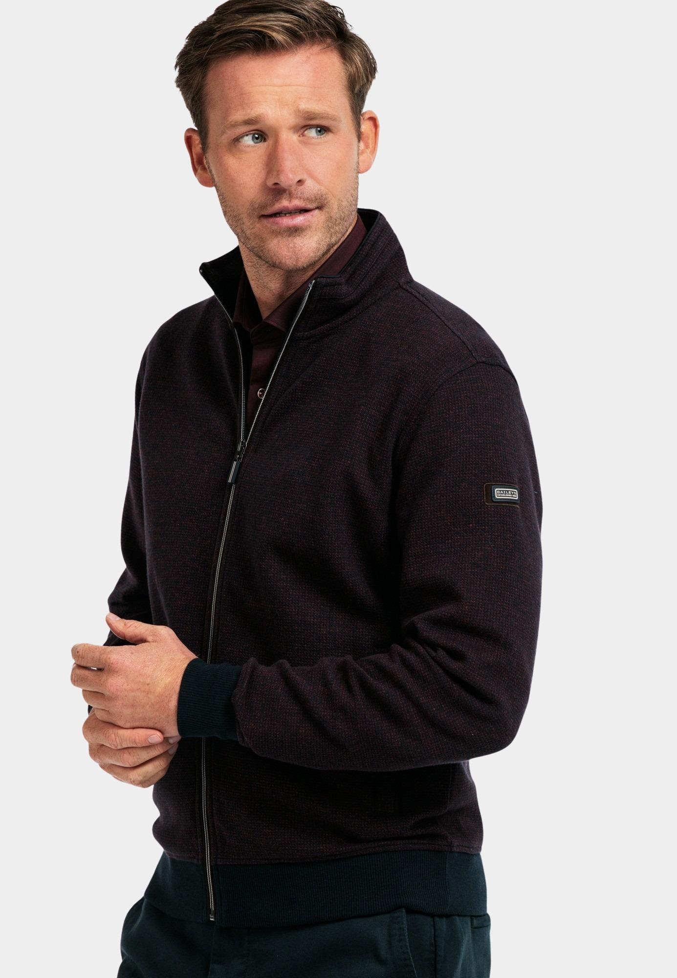 Baileys Vest Rood Sweat Cardigan Zip 422208/36