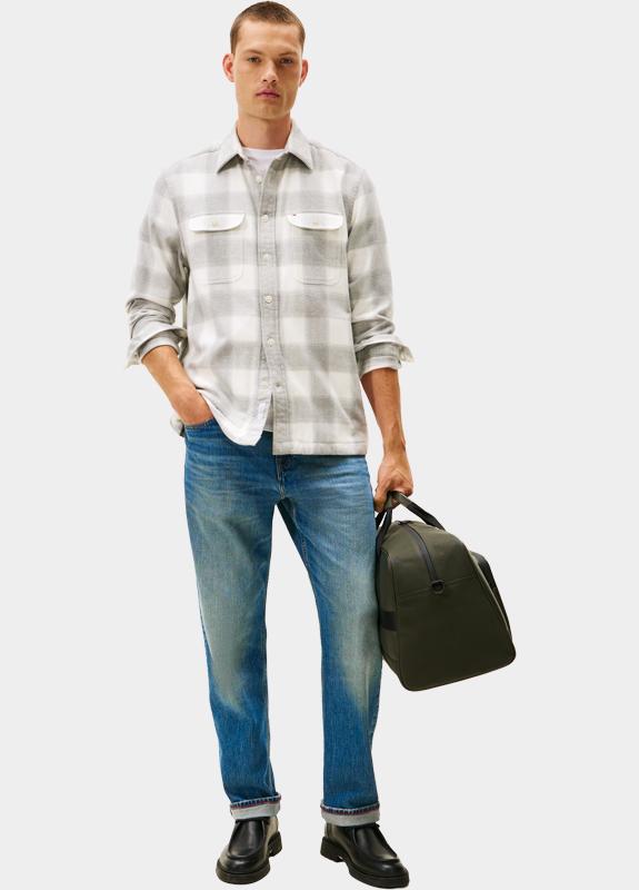 Tommy Hilfiger Casual hemd lange mouw Grijs FLANNEL CHECK SHIRT JACKET MW0MW40483/0QY