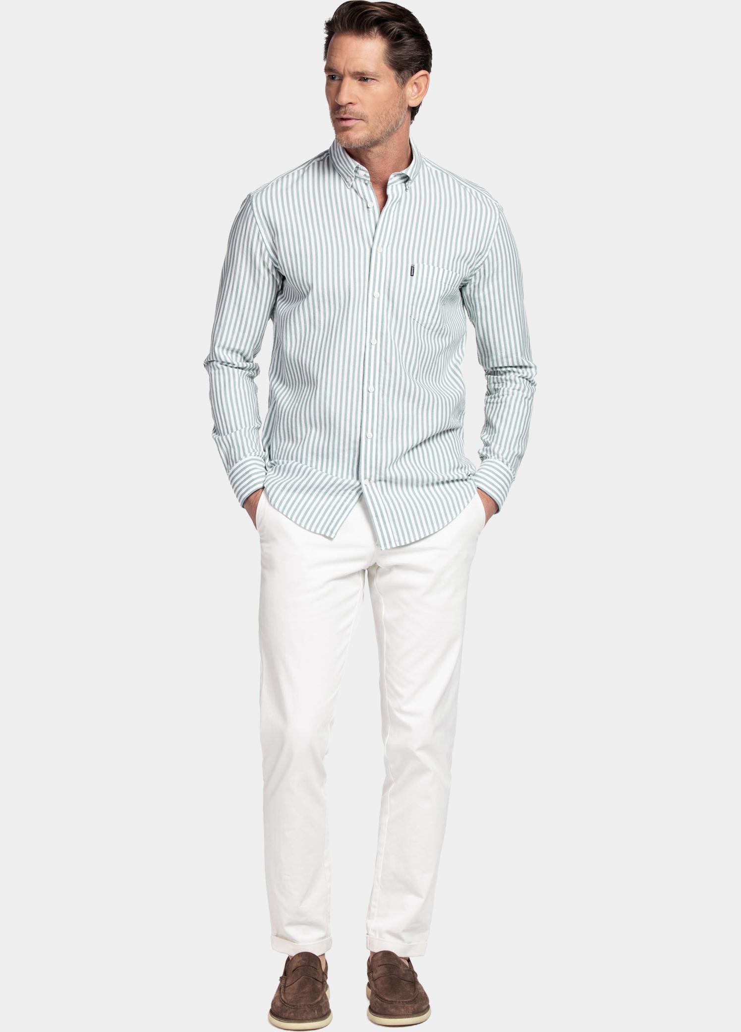 Giordano Overhemd heren Groen Dino Long Sleeve Button Down 617130/72