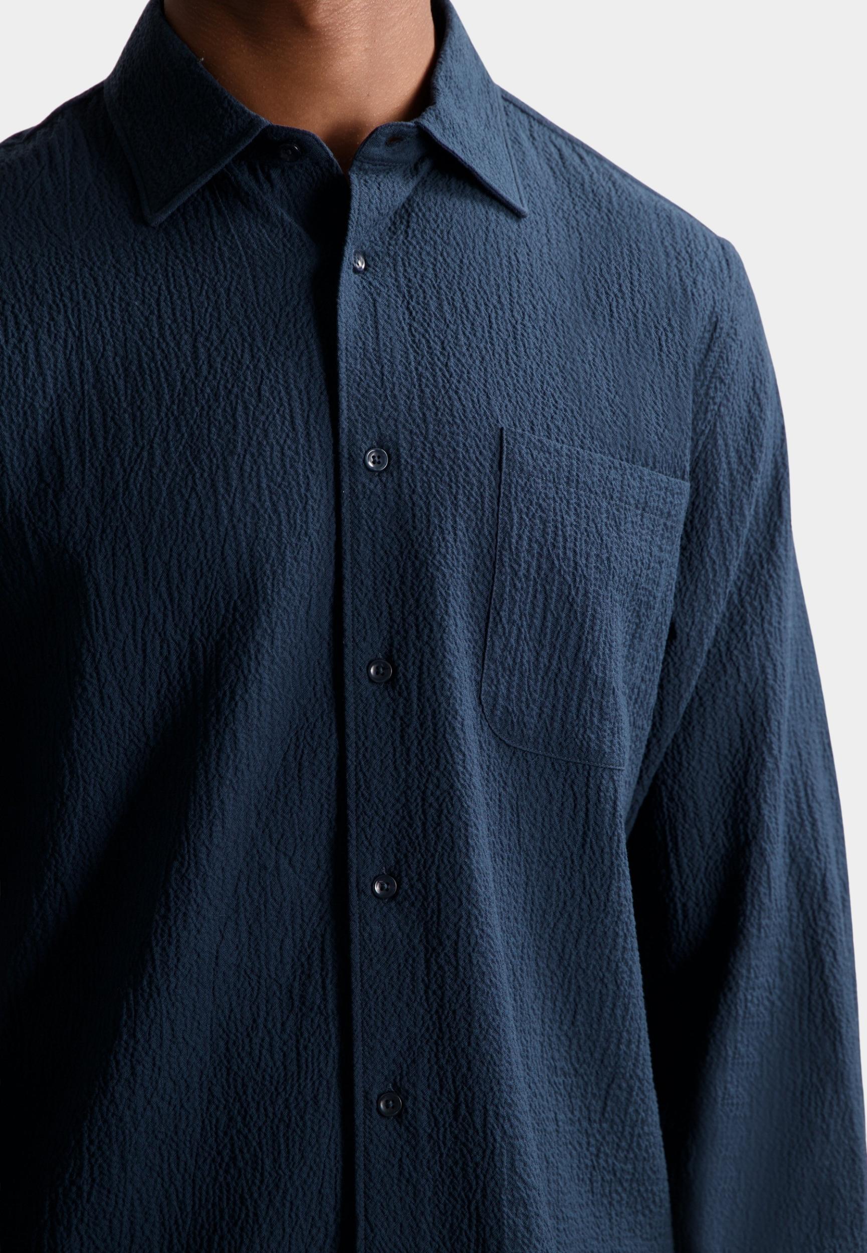 Dstrezzed Casual hemd lange mouw Blauw DS_Chevi Shirt 303952/649