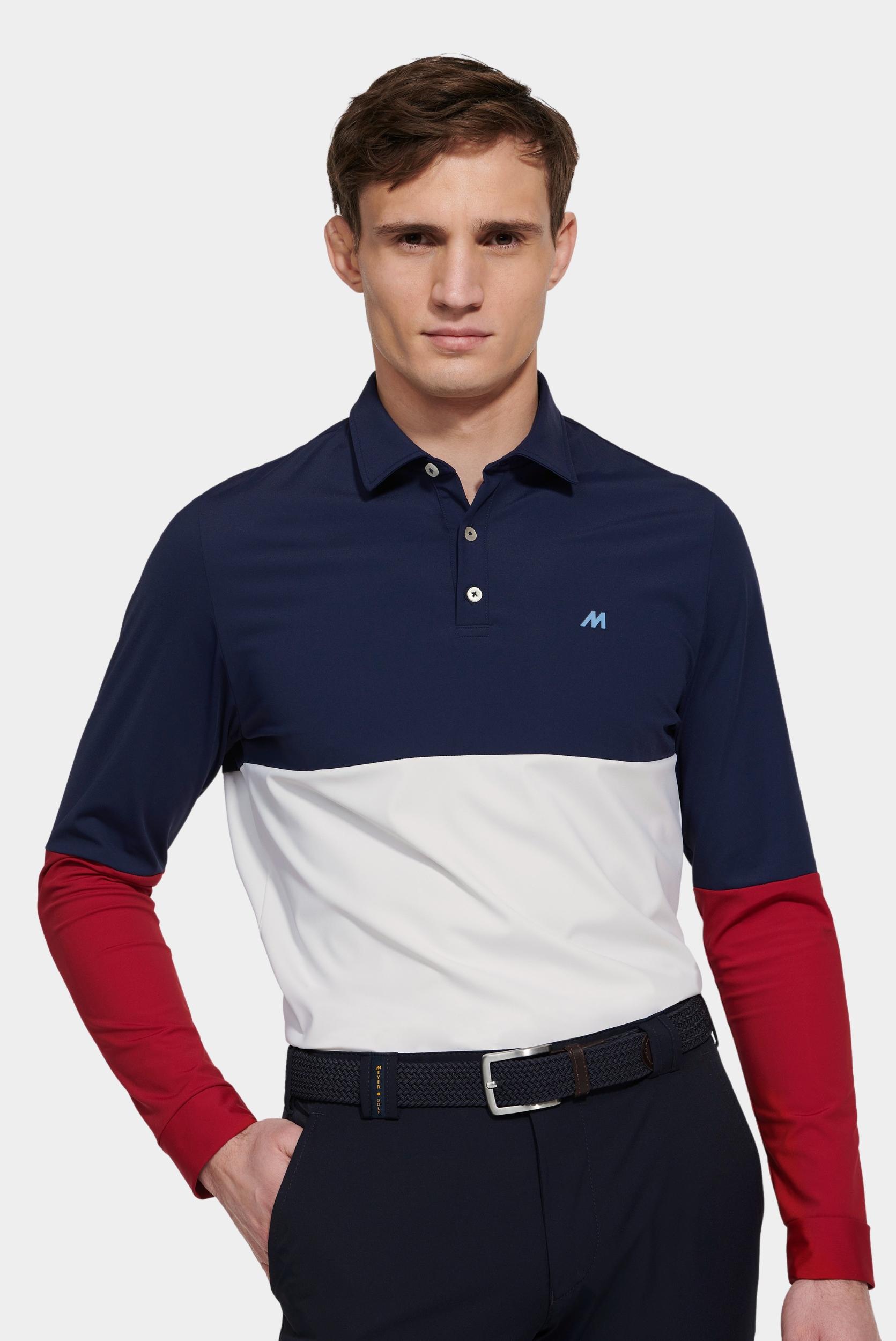 Meyer Polo lange mouw Blauw JUSTIN Art.9-9009 9549900900/18