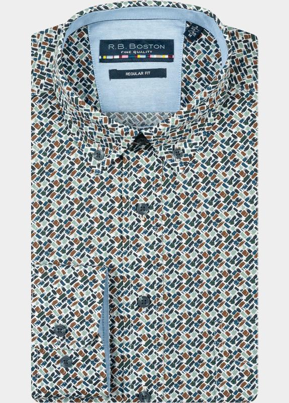 R.B. Boston Casual hemd lange mouw Multi Franklin LS Button Down 527670/721