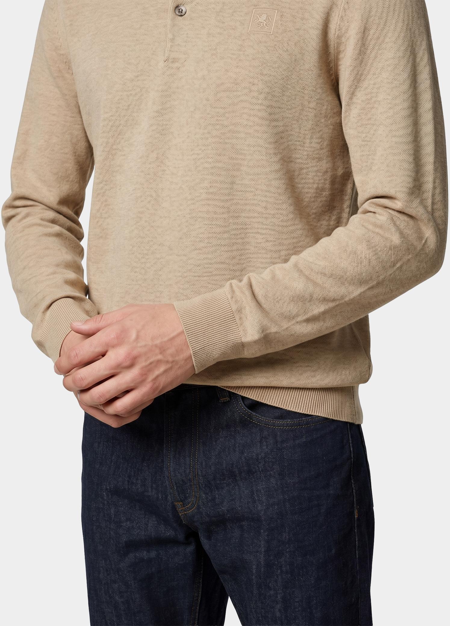 Lerros Polo lange mouwen heren Beige  2695220/141