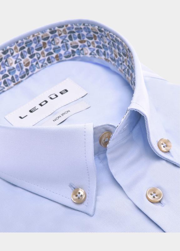 Ledub Business hemd korte mouw Blauw LE24313 MFN0 0143301/130-140-000