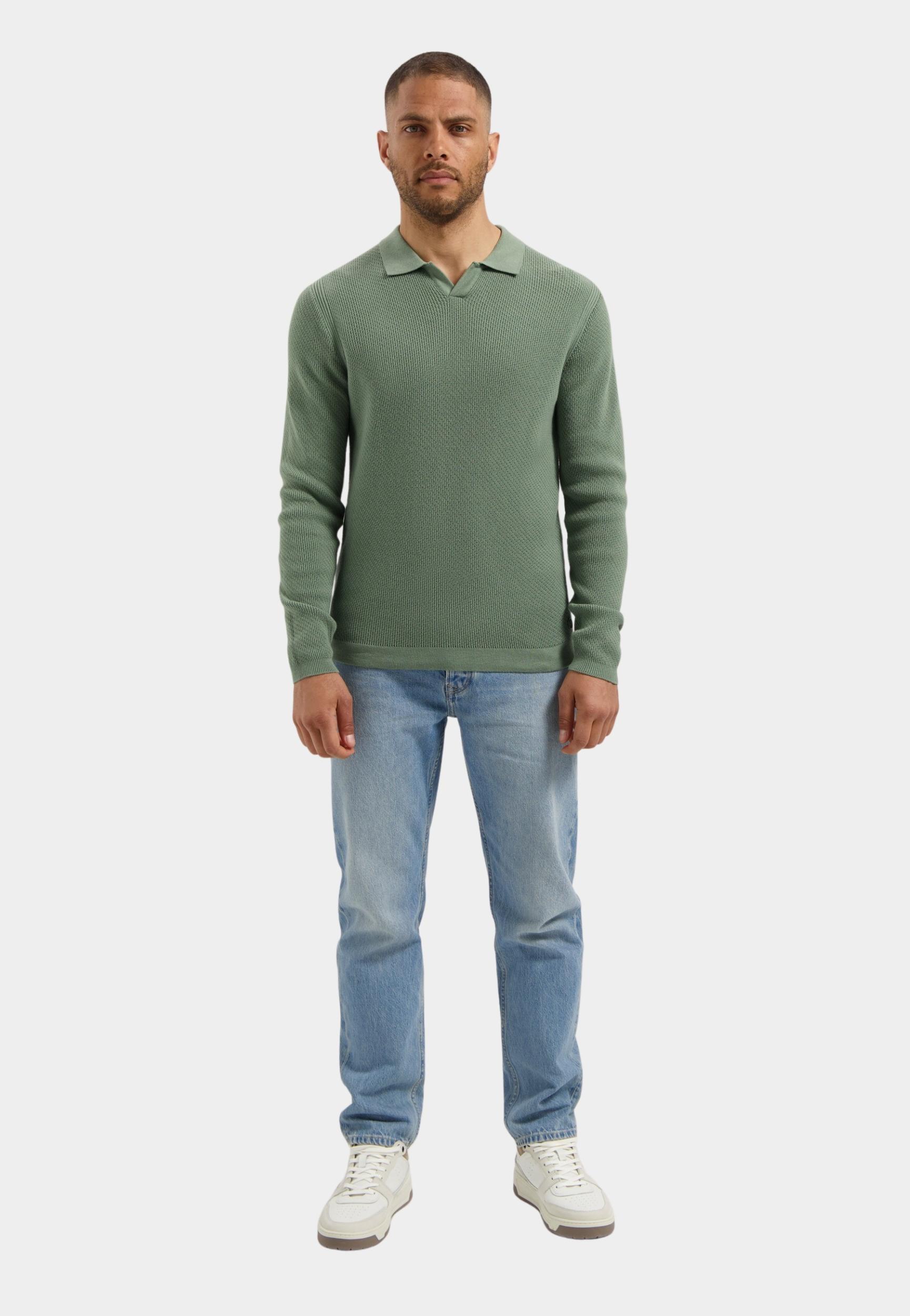 Dstrezzed Polo lange mouw Groen Kostas Longsleeve Polo 405934/544