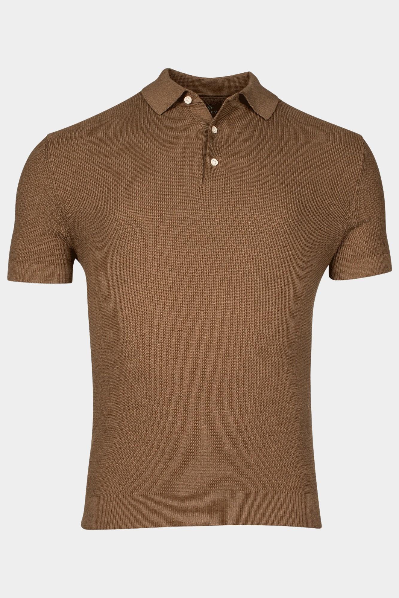 Baileys Polo korte mouw Bruin Polo knitted - SS  all over s 515715/87