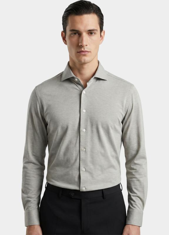 Profuomo Zakelijk overhemd heren Groen Knitted PPXH10022/C