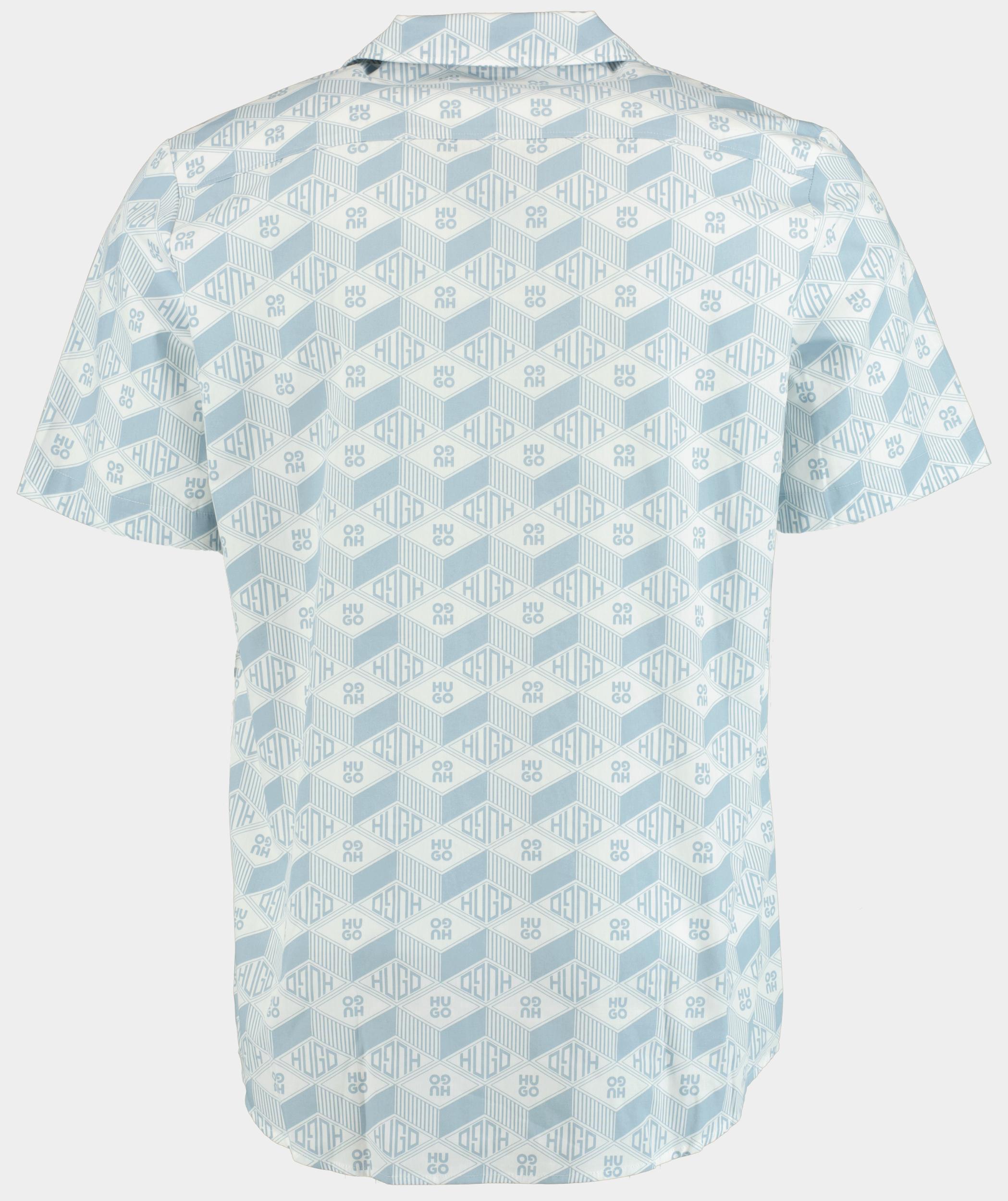 HUGO Men Casual hemd korte mouw Blauw Ellino 10270099 01 50539705/483