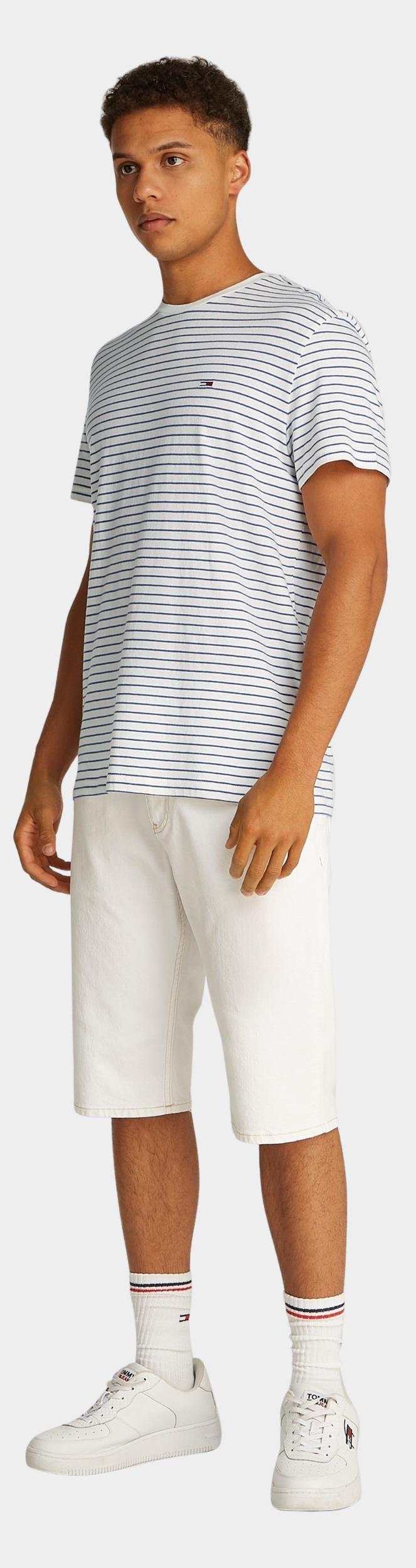 Tommy Jeans T-shirt korte mouw Beige TJM SLIM STRIPE TEE DM0DM20377/0BB