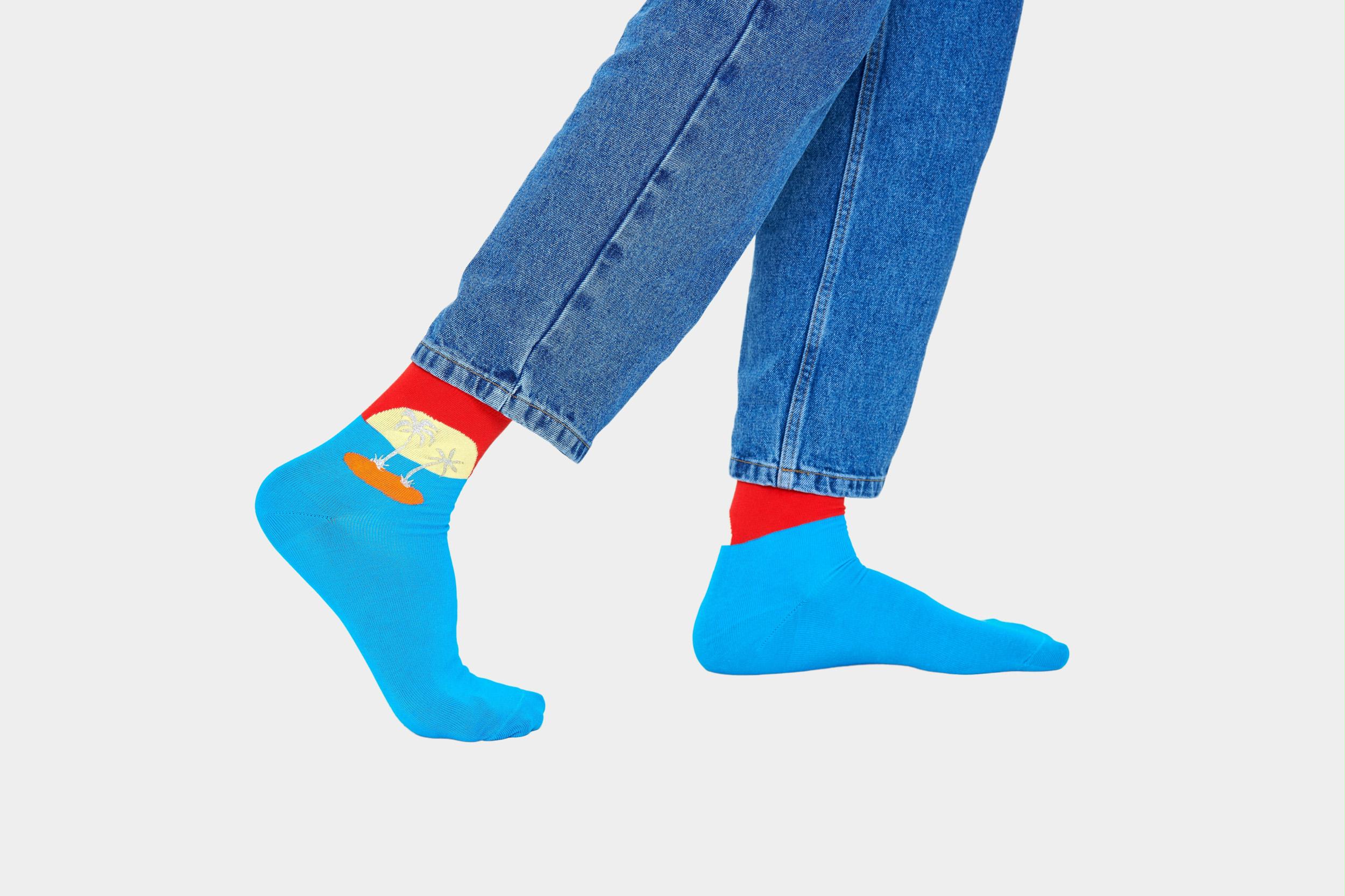 Happy Socks Sokken Blauw Meet Me At Sunset MMS13/6300