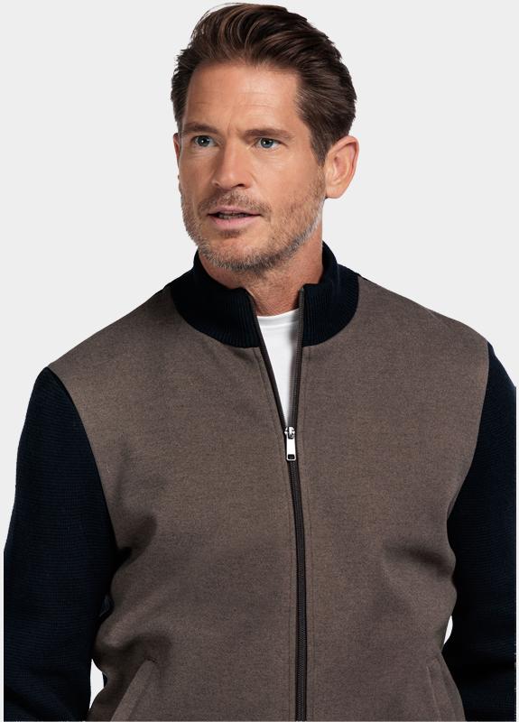 Baileys Vest Bruin Cardigan Zip  front soft flan 522093/87