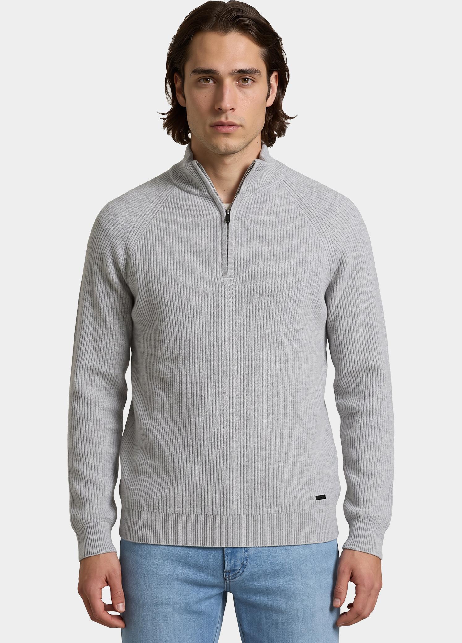 Born With Appetite Half Zip Grijs Kyle Halfzip BWA26305KY74/9507
