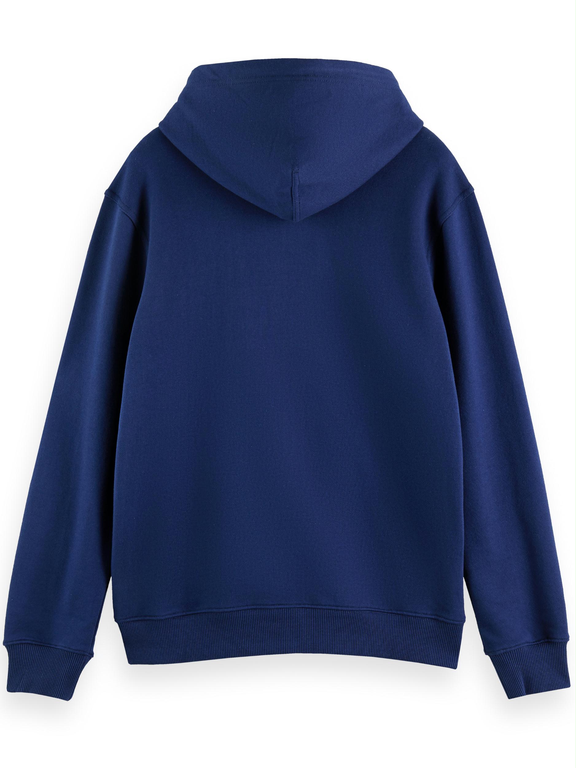 Scotch & Soda Vest Blauw Zip-through hoodie in Organic 169142/1149