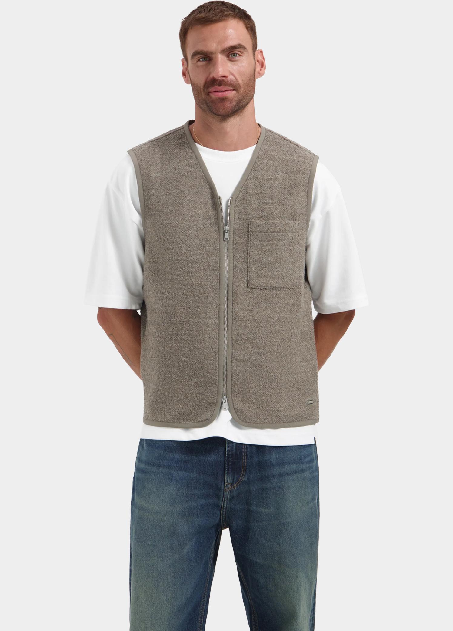 Dstrezzed Bodywarmer heren Bruin William Teddy Vest 121503/277