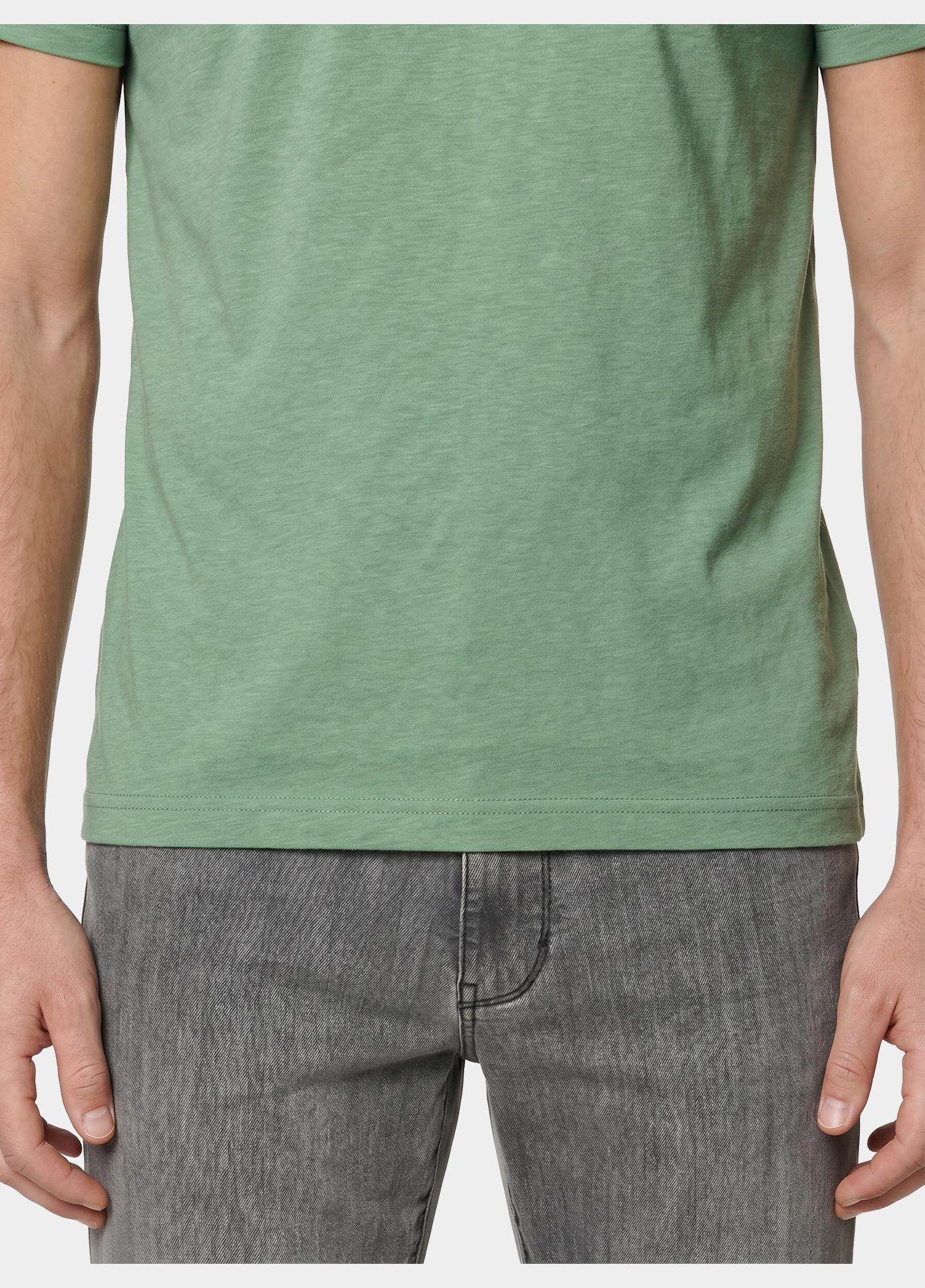 Scotland Blue T-shirt heren Groen Dynand T-shirt SPE25108DY42SB/343 surf side