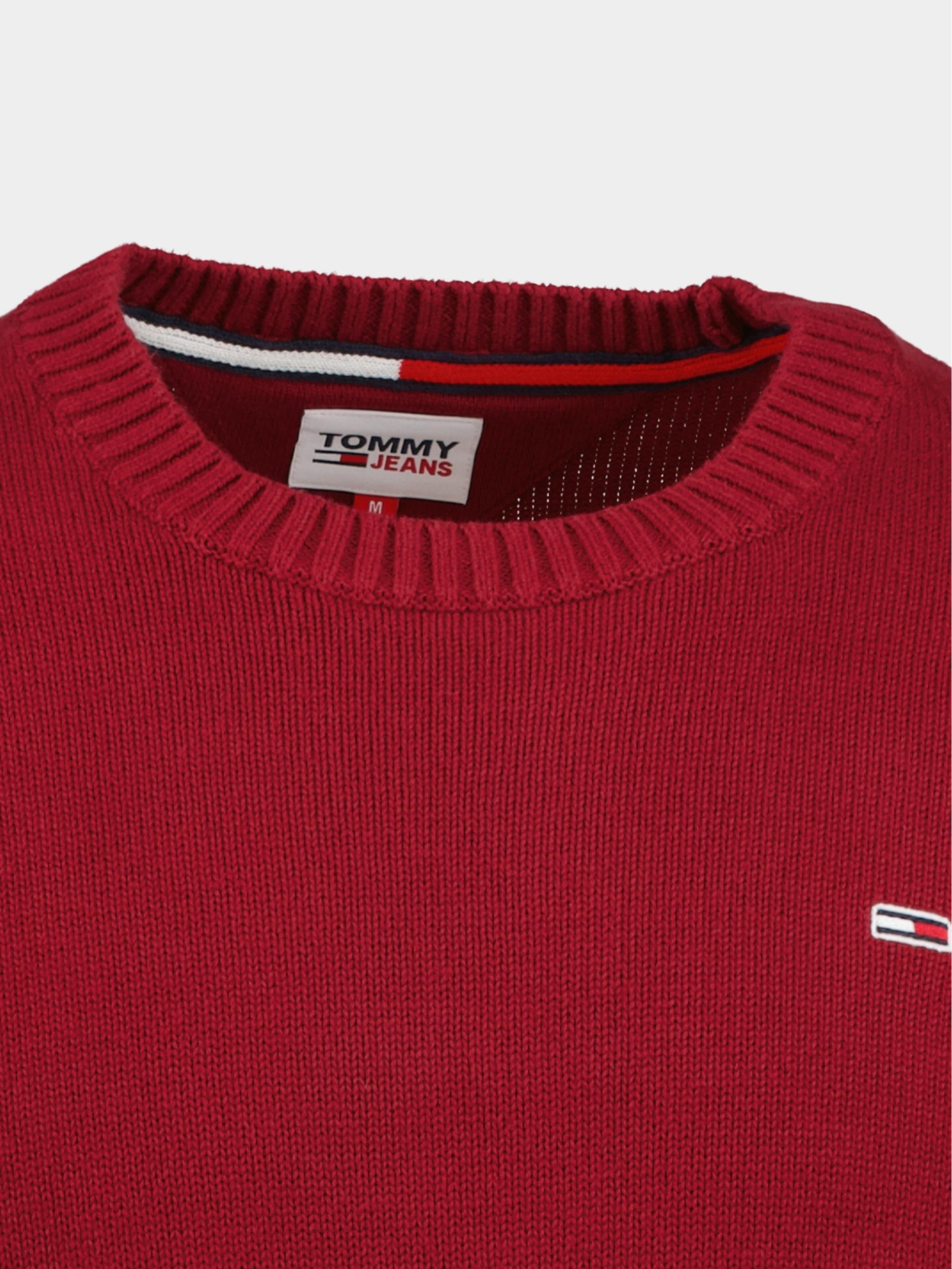 Tommy Jeans Pullover Rood TJM Essential Crewn Neck Sweat DM0DM11856/XJS
