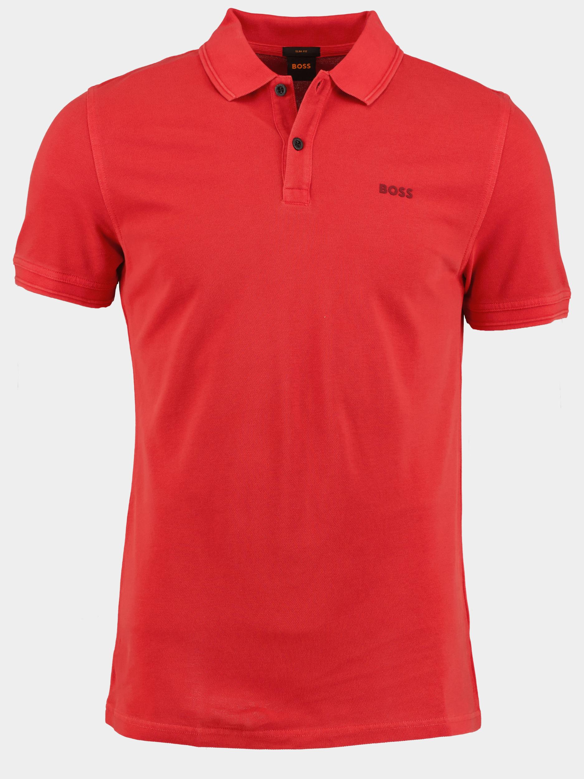 BOSS Orange Polo korte mouw Rood Prime 10203439 01 50468576/624