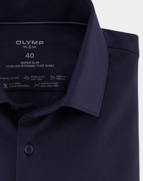 Olymp Business hemd lange mouw Blauw 2526/24 Hemden 252624/18