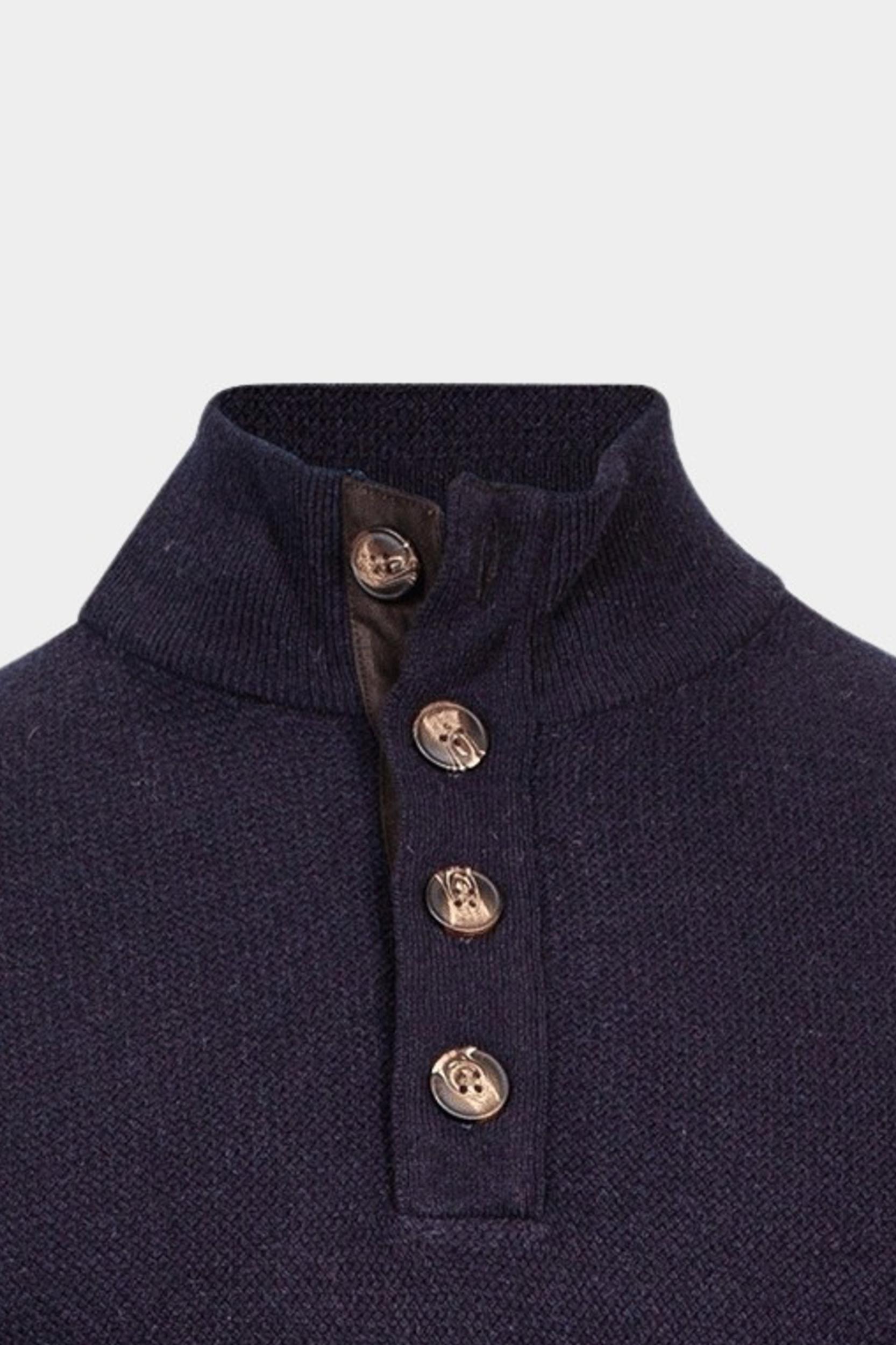 Baileys Pullover Blauw Pullover 1/2 Button placket 12 328445/601