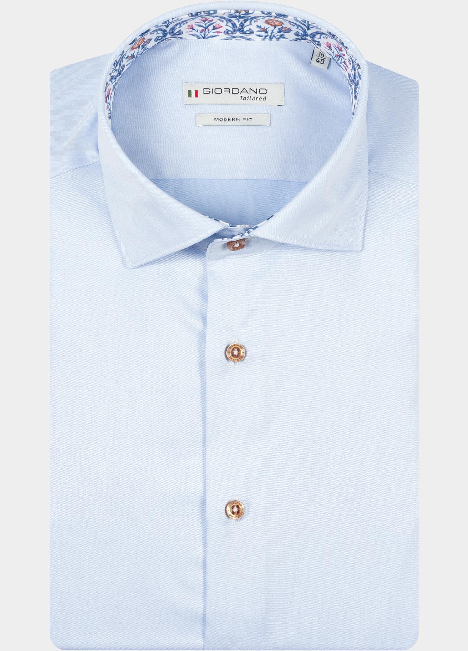 Giordano Overhemd heren Blauw Locarno Row Long Sleeve Semi 617818/61