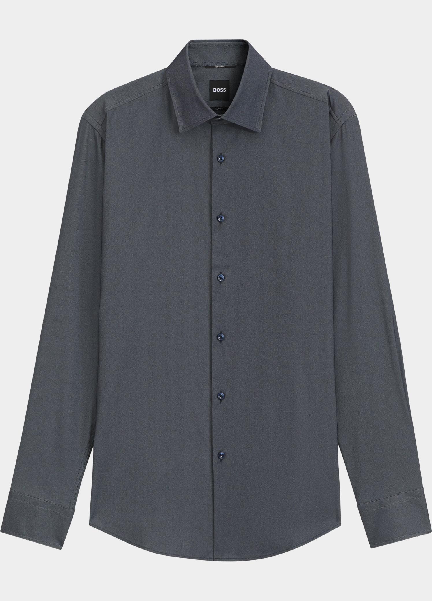 BOSS Black Business hemd lange mouw Blauw P-HANK-kent-C1-222 10241343 0 50503356/405