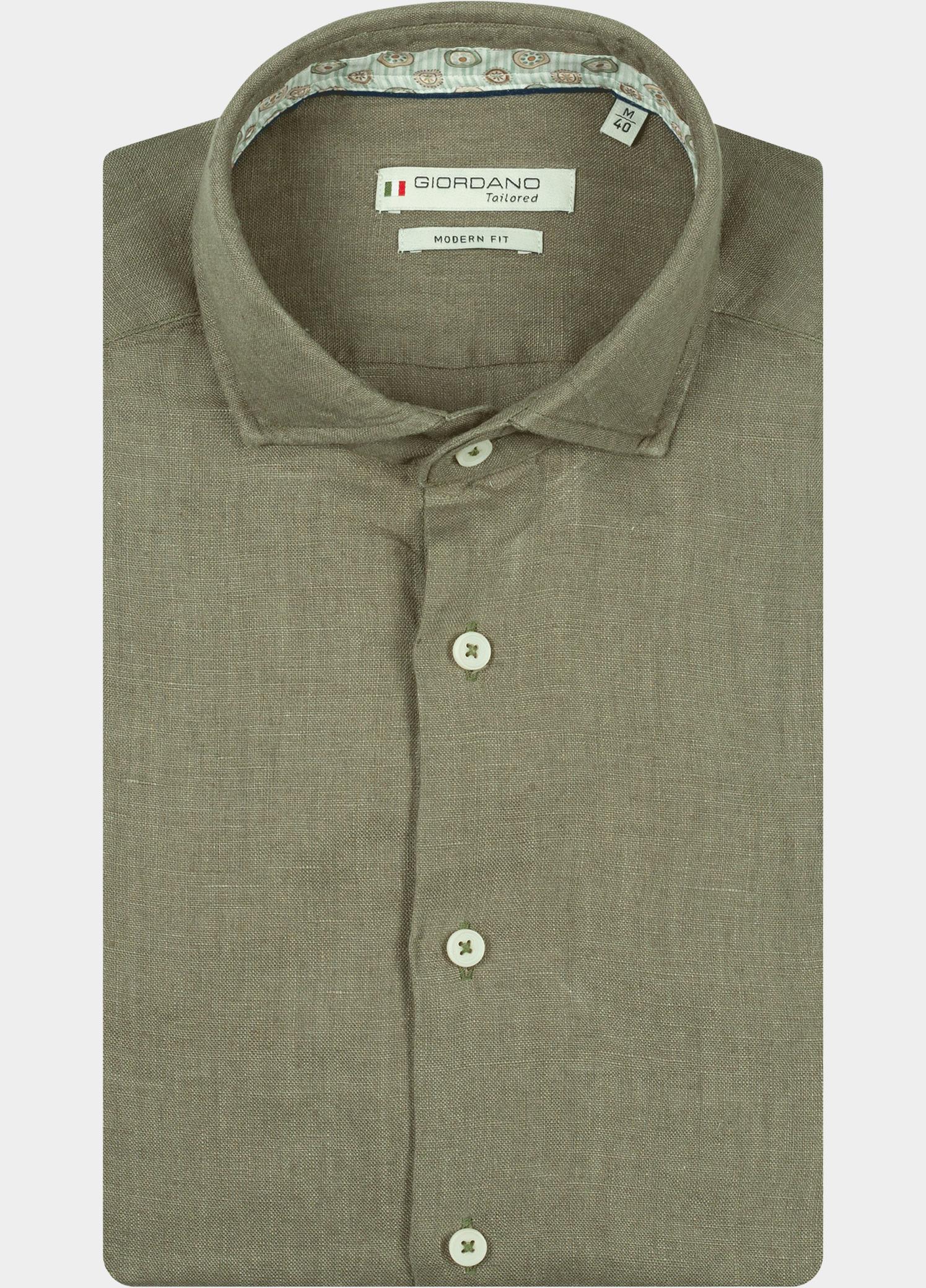 Giordano Overhemd heren Groen Row Long Sleeve Cutaway Soft 617811/70