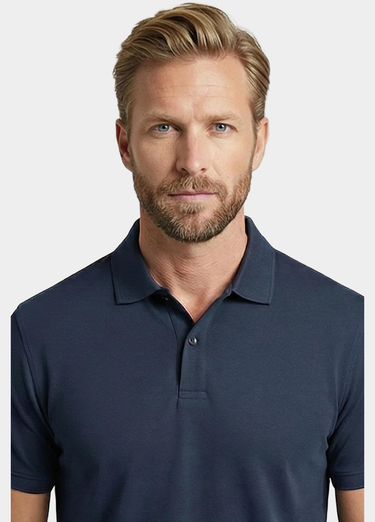 Giordano Polo heren Blauw Lino Short Sleeve Polo Liquid 616578/60