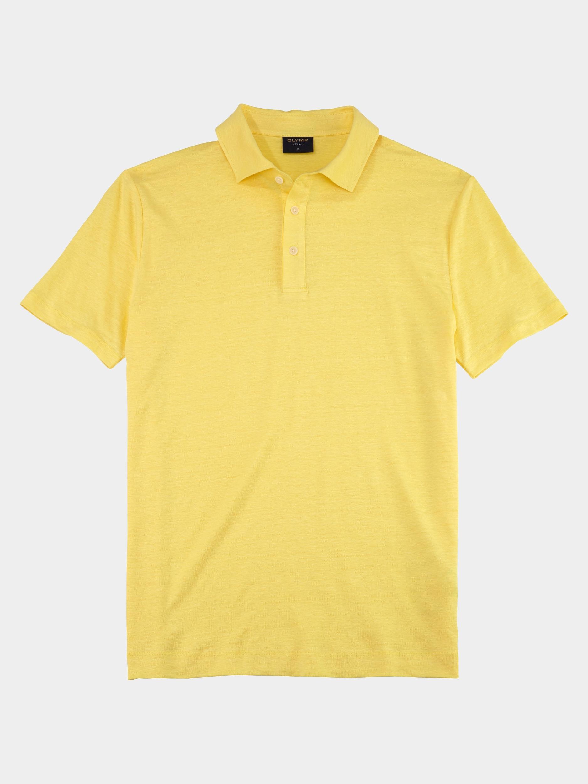 Olymp Polo korte mouw Geel Linen Polo 542952/51