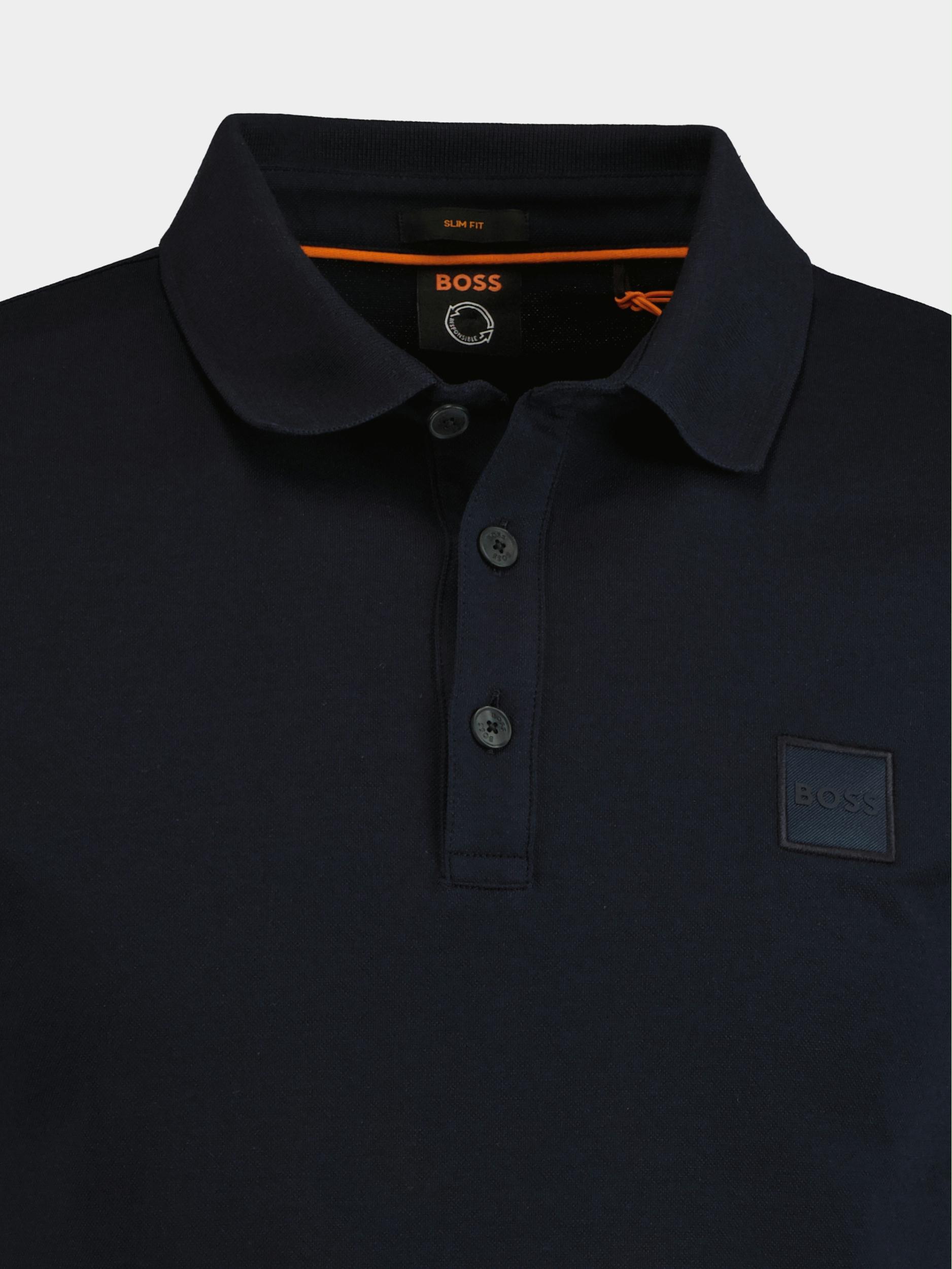 BOSS Orange Polo Lange Mouw Blauw Passerby 10242645 01 50472681/404 | Bos  Men Shop