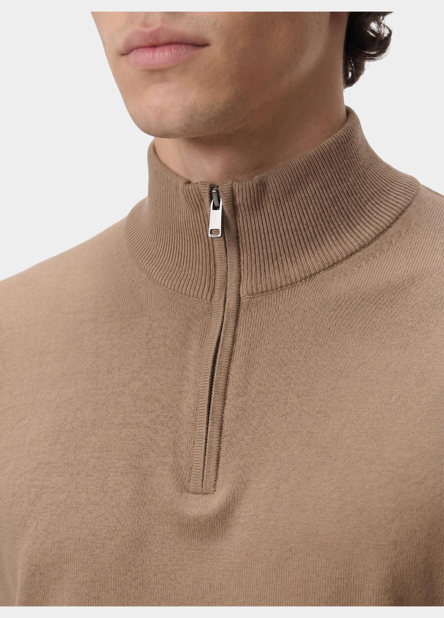 BOSS Black Polo lange mouw Beige H-Ebenji 10280687 01 50565499/260